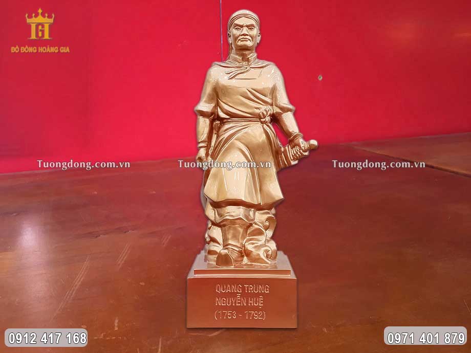 Tượng Vua Quang Trung - Nguyễn Huệ Bằng Đồng Đỏ Cao 50Cm